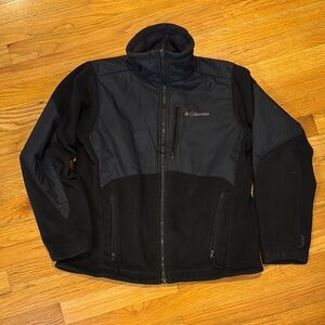 Columbia Black Performance Jacket Hybrid Fleece